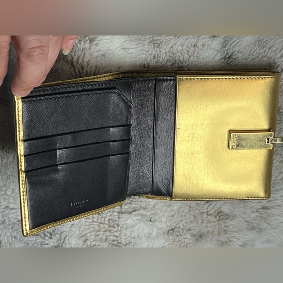 LOEWE Gold Leather Wallet - Picture 12 of 16